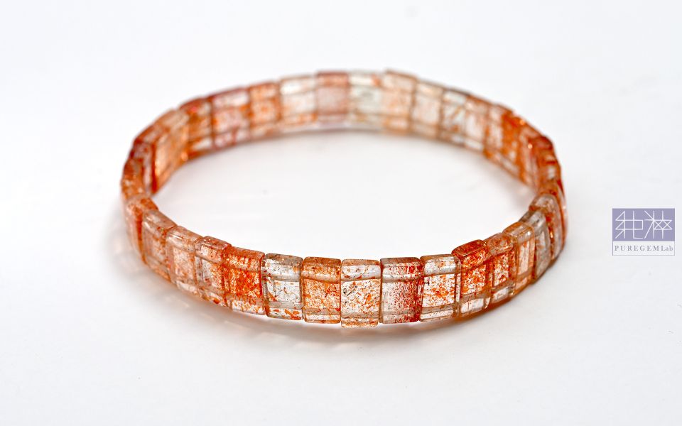 頂級淨透級太陽石細版手排 太陽石、日光石 Sunstone、阿魯沙太陽石、奧勒岡日光石