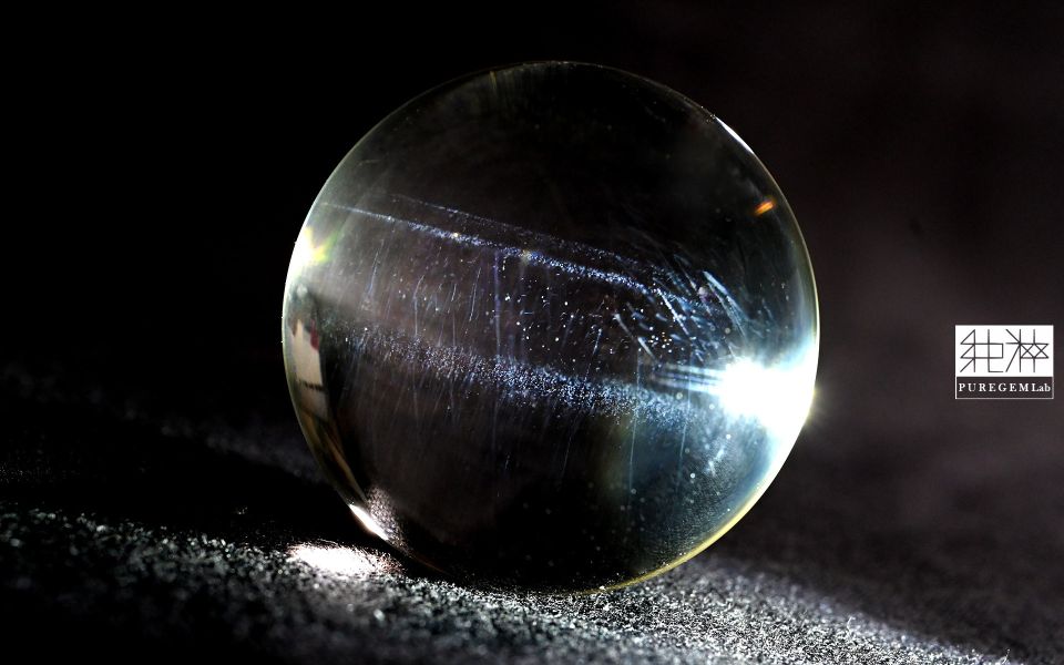 最高級數 / 頂級近全美藍針水晶球 藍針水晶,藍針,紅針