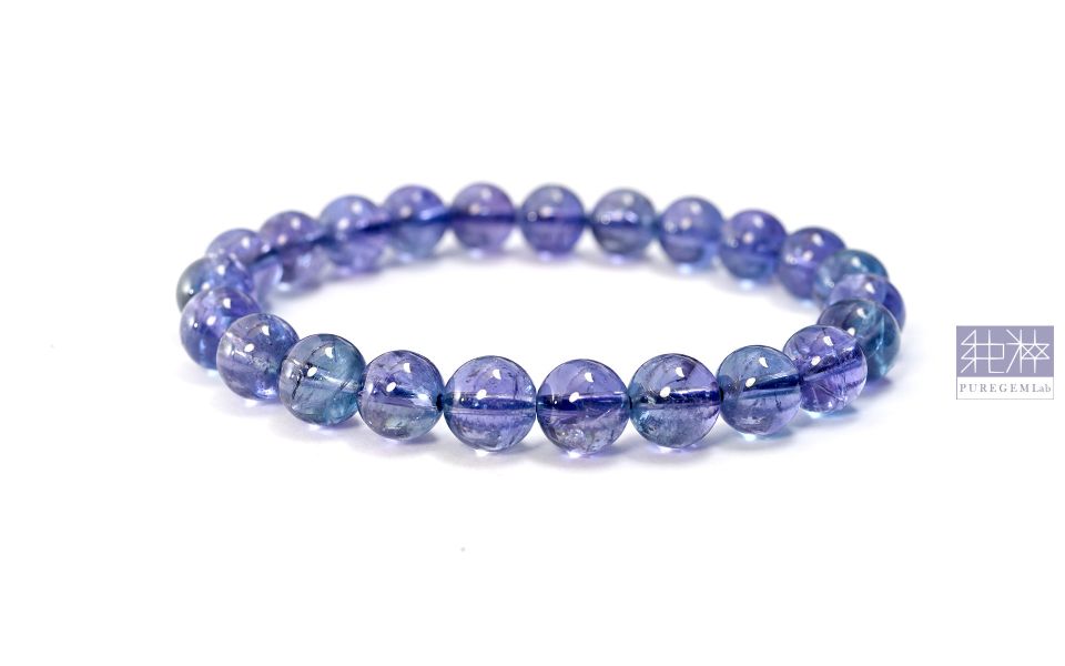 最美典藏 / 頂端透亮 Bluish Violet 藍紫丹泉石手珠 丹泉石,坦桑石