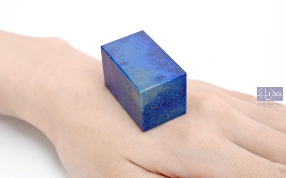 頂級天然阿富汗老料青金石方章 青金石,Lapis,Lazuli,青金岩,黃鐵礦,方解石