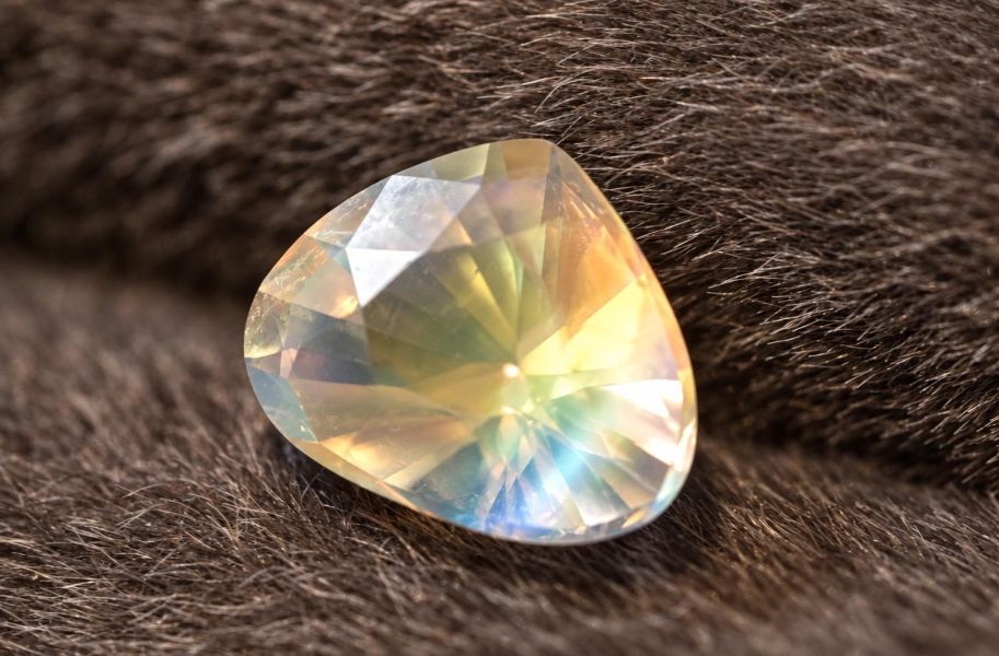 頂級馬達加斯加月光石小胖水滴形琢型裸石 2.05ct 
