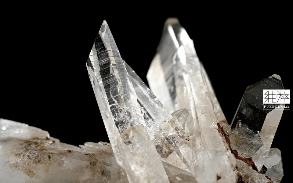 頂端天然哥倫比亞雷姆尼亞白水晶帶幽靈金字塔晶簇 哥倫比亞雷姆尼亞,列木尼亞,白水晶,Quartz,Rock Crystal,Lemuria