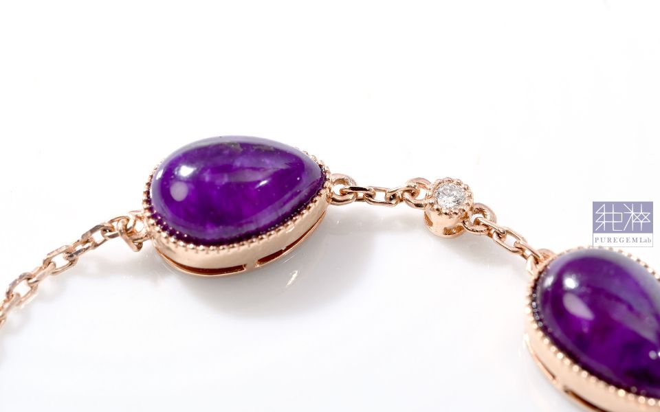 最高精品級別 / 頂級老料正皇家紫舒俱錸18K金手鍊 舒俱萊,舒俱徠,蘇紀石