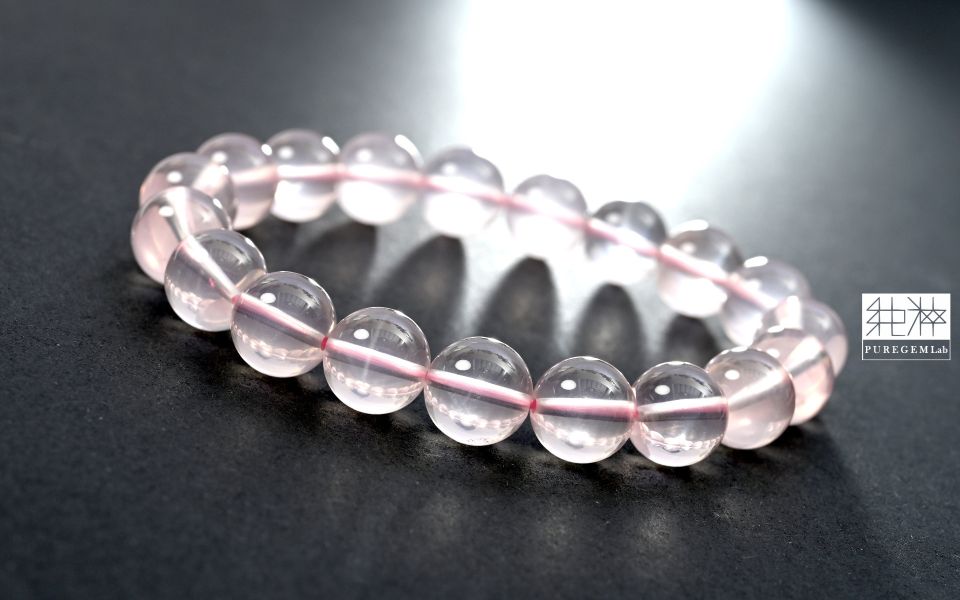 頂級淨透巴西星光粉晶手珠 粉晶,冰種粉晶,星光粉晶,芙蓉水晶,薔薇石英,玫瑰石英,玫瑰晶,Rose Quartz