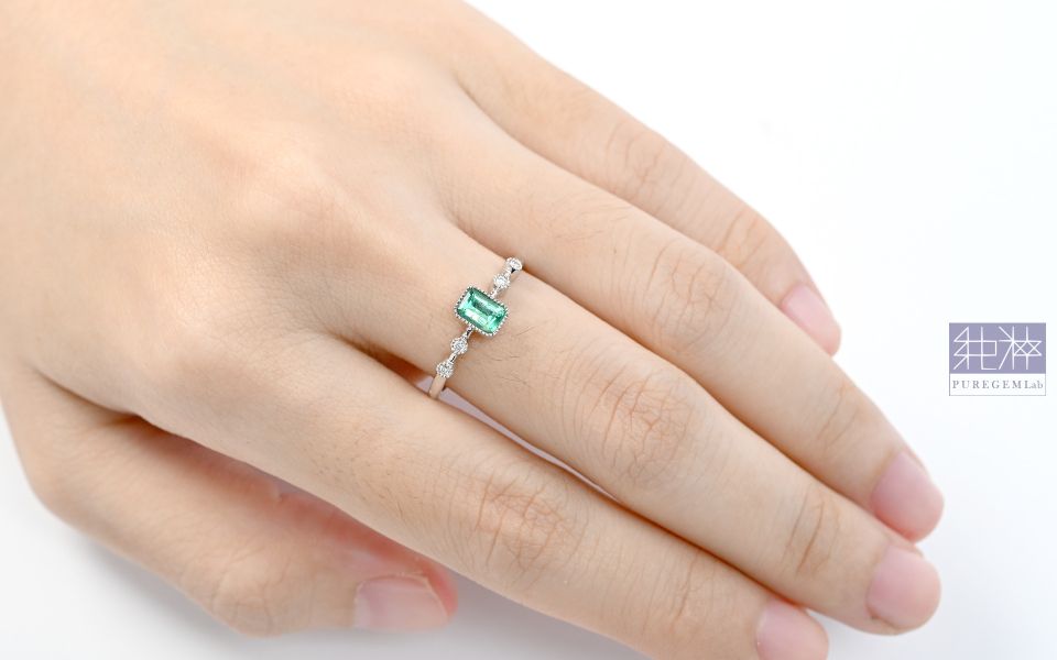 CGRL產地證 / 頂端稀有哥倫比亞木佐 Muzo 產地18K金鑽石戒 祖母綠,達畢茲,Emerald,Trapiche,五月誕生石,哥倫比亞,無油祖母綠