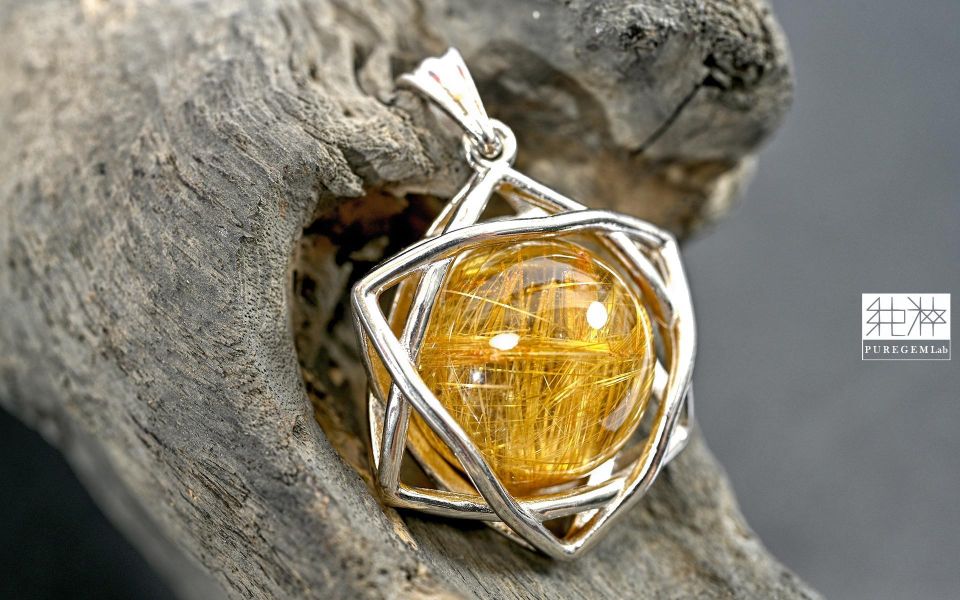 頂端天然通透體全滿鈦晶六芒星墜 鈦晶,Rutilated Quartz,金紅石,正財,偏財,避邪,水晶之王