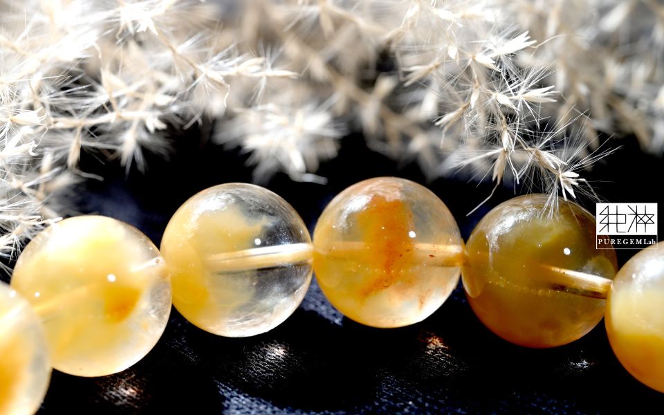 站長私藏 / 頂級稀有天然淨體聚寶盆黃兔毛手珠 髮晶,黃髮晶,金髮晶,黃兔毛髮晶,Quartz with Inclusions