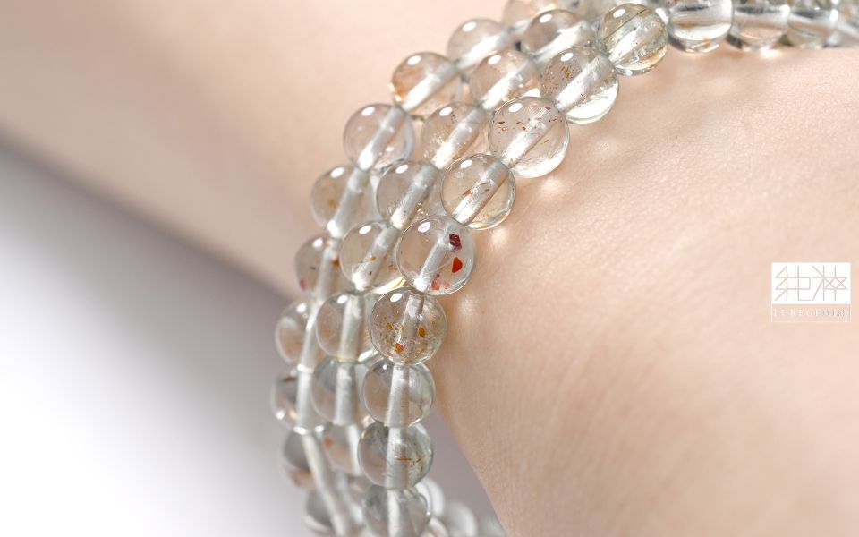 頂端淨透體翠綠阿魯沙金太陽三圈手珠 太陽石、日光石 Sunstone、阿魯沙太陽石、奧勒岡日光石