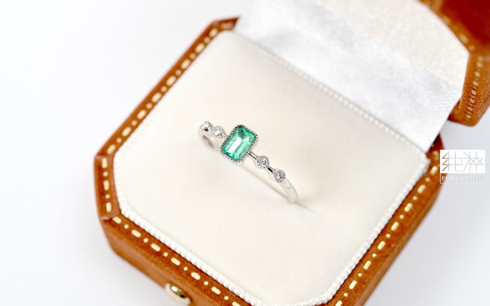 CGRL產地證 / 頂端稀有哥倫比亞木佐 Muzo 產地18K金鑽石戒 祖母綠,達畢茲,Emerald,Trapiche,五月誕生石,哥倫比亞,無油祖母綠