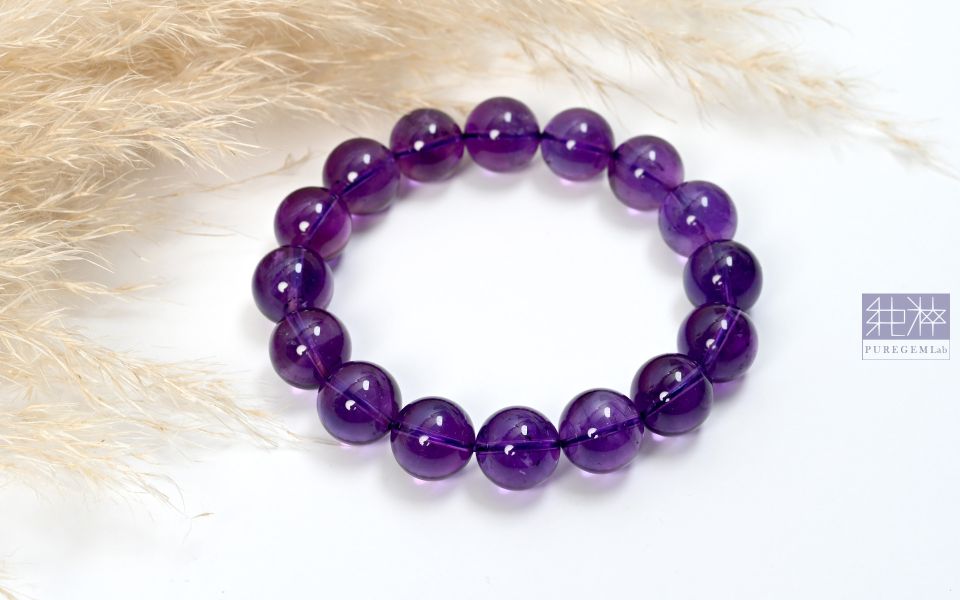 頂端濃郁正烏拉圭產地紫水晶手珠 紫水晶,Amethyst