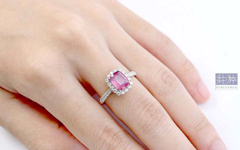 CGRL證 / 頂端天然無燒玫瑰粉絲絨光澤帕帕拉恰18K金鑽石戒 藍寶石,紅寶石,剛玉,彩色藍寶石,彩色剛玉,帕帕拉恰,黃色藍寶石 Corundum,Sapphire,Ruby,Padparadscha Sapphire