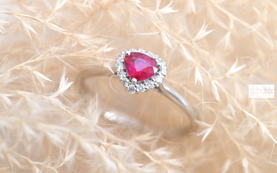 CGRL產地證 / 頂端天然無燒莫桑比克鴿血紅紅寶石18K金鑽戒 紅寶石,Ruby,剛玉,Corundum