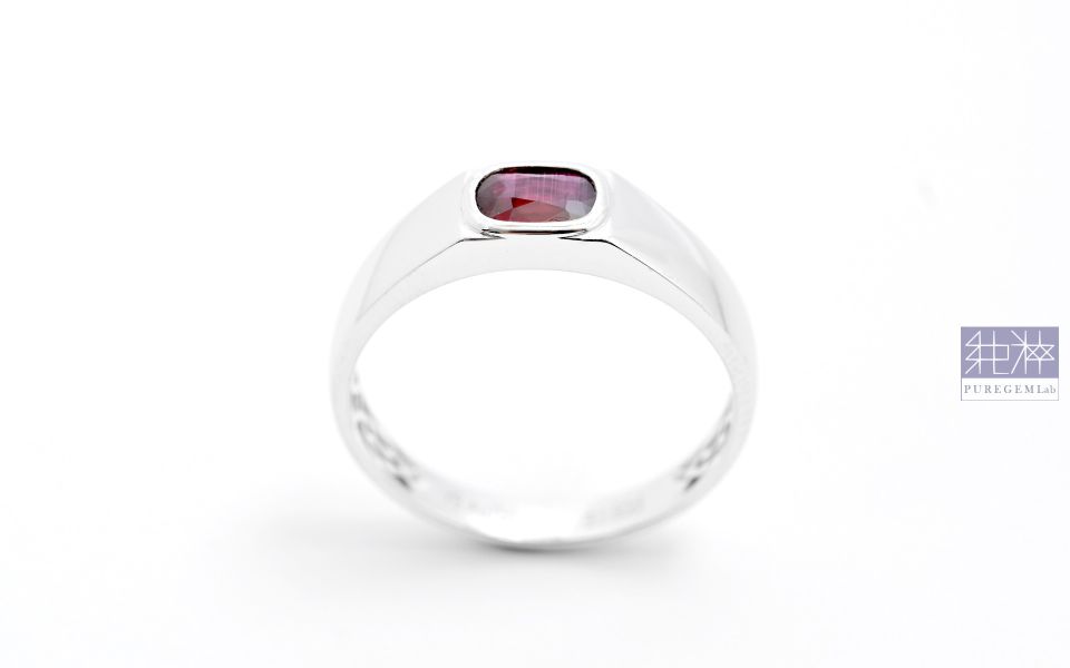 GRC證 / 頂端天然無燒鴿血紅18K金簡約男戒 紅寶石,Ruby,剛玉,Corundum,無燒,鴿血紅,Pigeon Blood