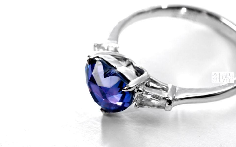 AIGS 產地大證 / 頂級天然斯里蘭卡無燒皇家藍藍寶石愛心琢型18K金真鑽戒 藍寶石,Sapphire,剛玉,corundum,星光藍寶石