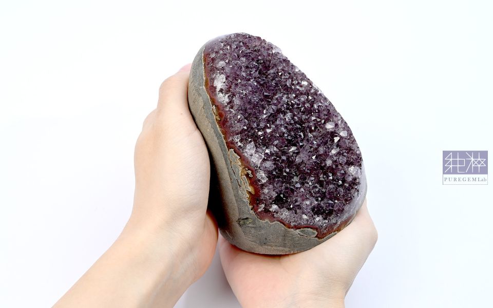 頂級天然特殊色軟糖紅幽靈紫水晶原礦座座 紫水晶,Amethyst,紫水晶晶簇,原礦