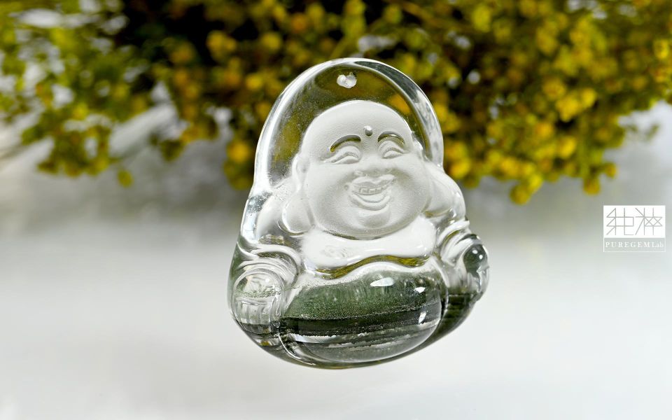 頂端天然綠幽靈千層聚寶盆福氣彌勒墜 幽靈水晶,幻影水晶,異象水晶,綠幽靈,紅幽靈,白幽靈,金字塔 Phantom Crystal、Ghost Crystal