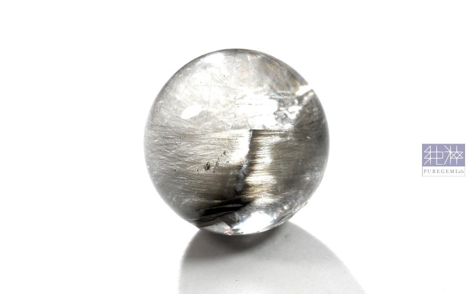 最高級數 / 頂級天然淨體滿絲黑銀鈦晶球 黑銀鈦水晶,Quartz with Inclusions