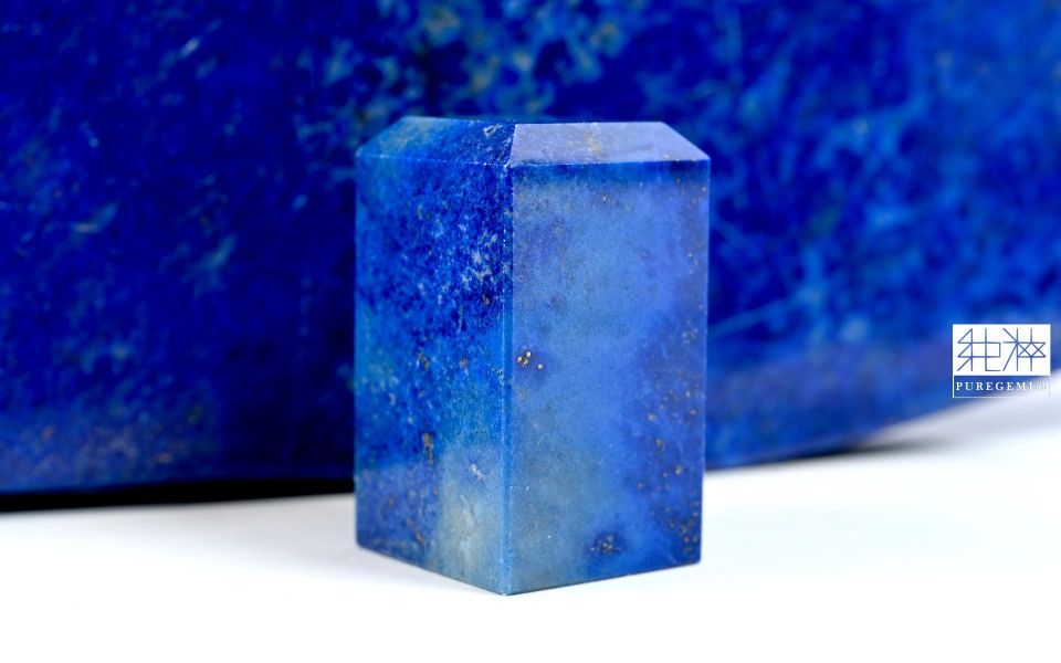頂級天然阿富汗老料青金石方章 青金石,Lapis,Lazuli,青金岩,黃鐵礦,方解石