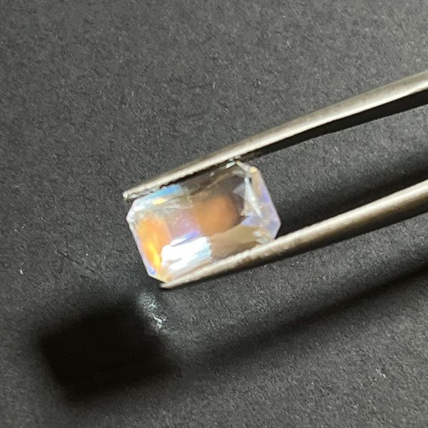 頂級馬達加斯加月光石長矩形琢型裸石3.34ct 