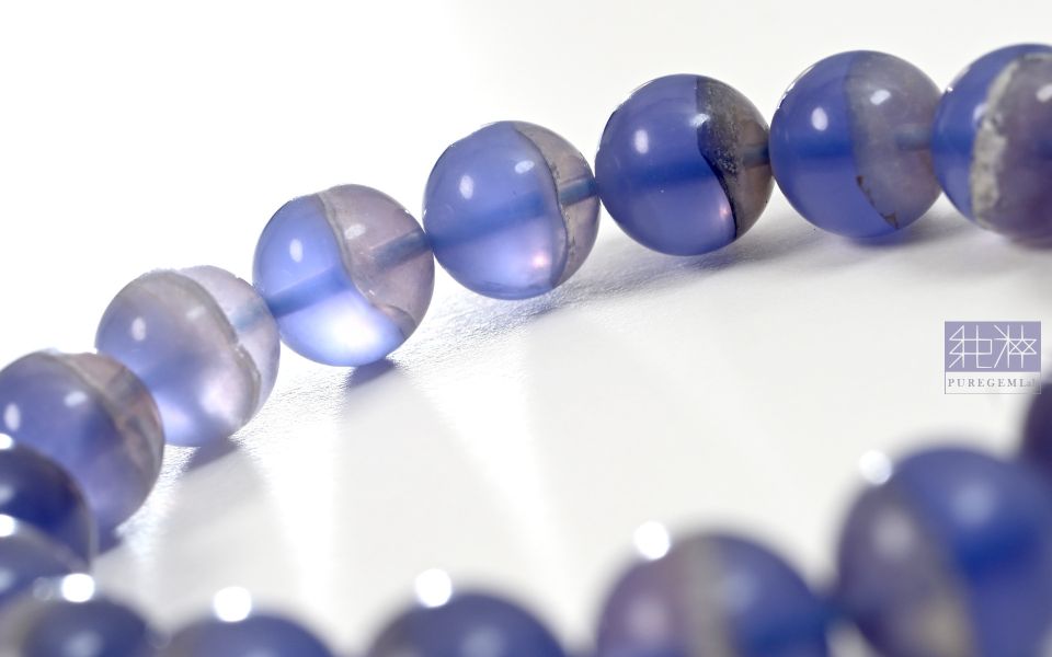 稀有珍藏 / 頂級聚寶盆藍雪花螢石手珠 螢石