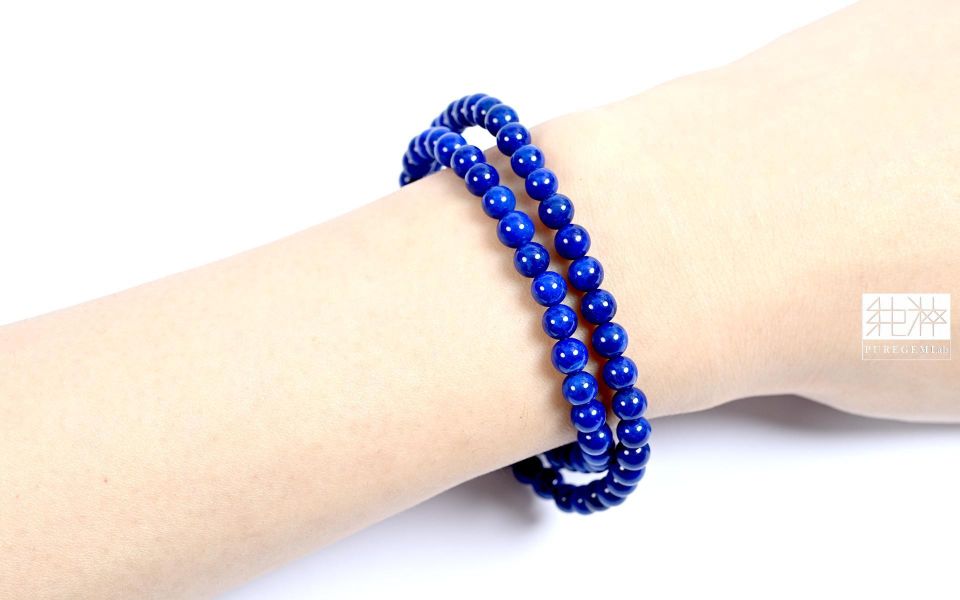 頂級天然老料帝王青金石雙圈手珠 青金石,Lapis,Lazuli,青金岩,黃鐵礦,方解石
