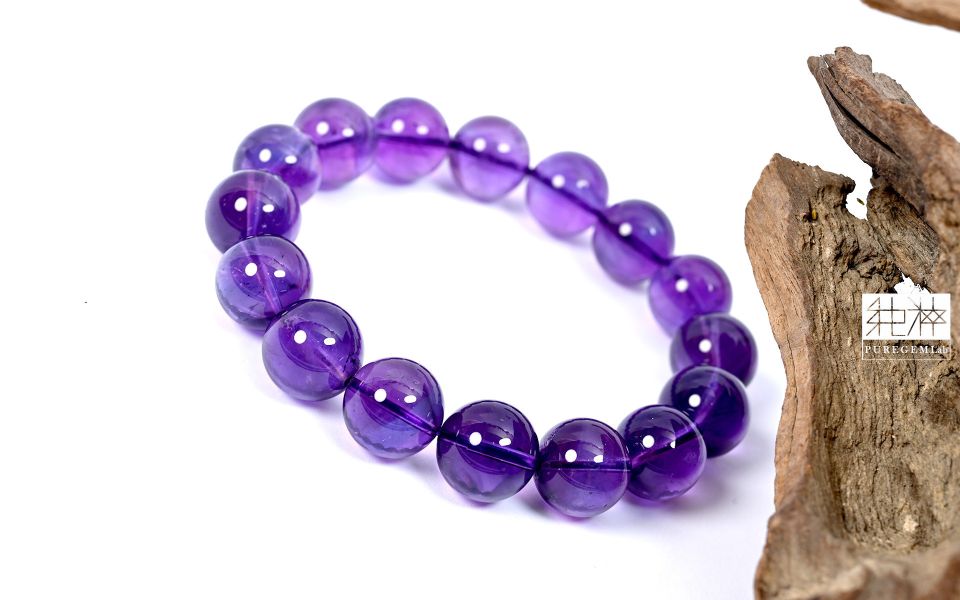 頂端濃郁正烏拉圭產地紫水晶手珠 紫水晶,Amethyst