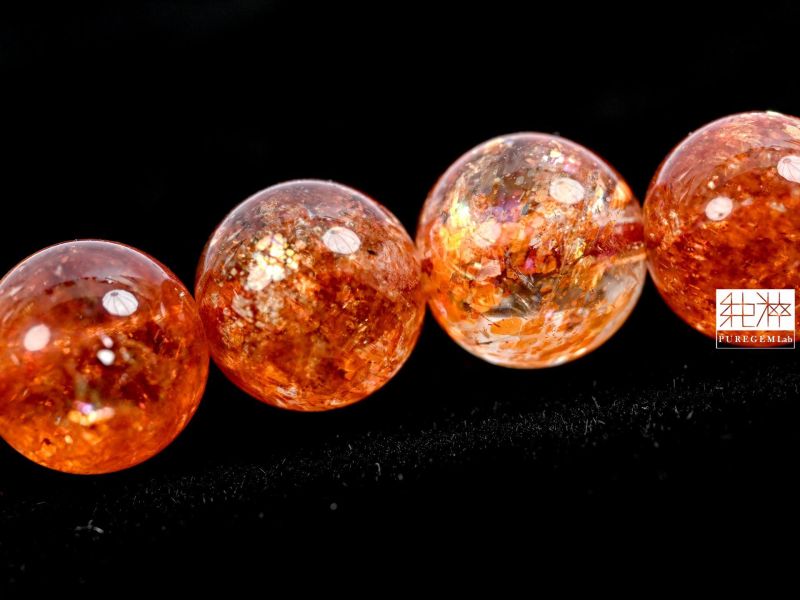 最高級數頂級淨體濃郁太陽石手珠 太陽石、日光石 Sunstone、阿魯沙太陽石、奧勒岡日光石