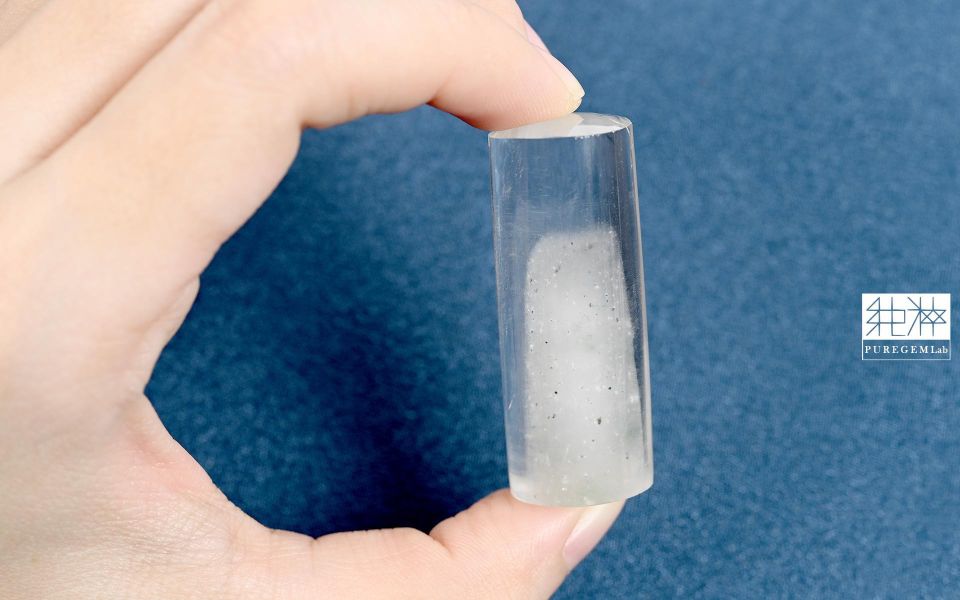 頂端天然稀有白兔毛共生綠幽靈金字塔圓章 髮晶,白髮晶,銀髮晶,白兔毛髮晶,Quartz with Inclusions