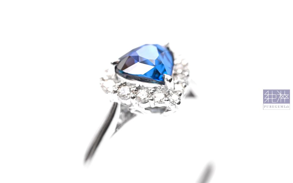 GRC證 / 頂端天然皇家藍稀有愛心明亮琢型切工18K金鑽戒 藍寶石,Sapphire,剛玉,corundum,星光藍寶石