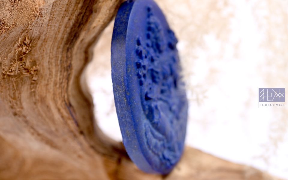 純粹寶石實驗室認證 / 頂級阿富汗老料青金石綠度母雕件墜 青金石,帝王青金石,阿富汗,老料青金石