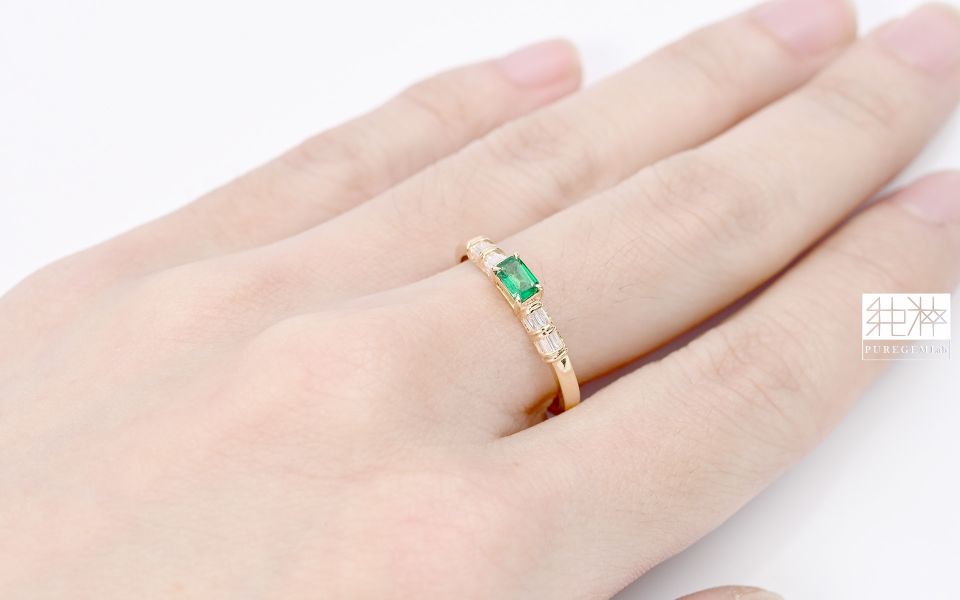 GUILD 產地證 / 頂級天然斯瓦特極微油沃頓祖母綠18K金戒 祖母綠,達畢茲,Emerald,Trapiche,五月誕生石,哥倫比亞,無油祖母綠