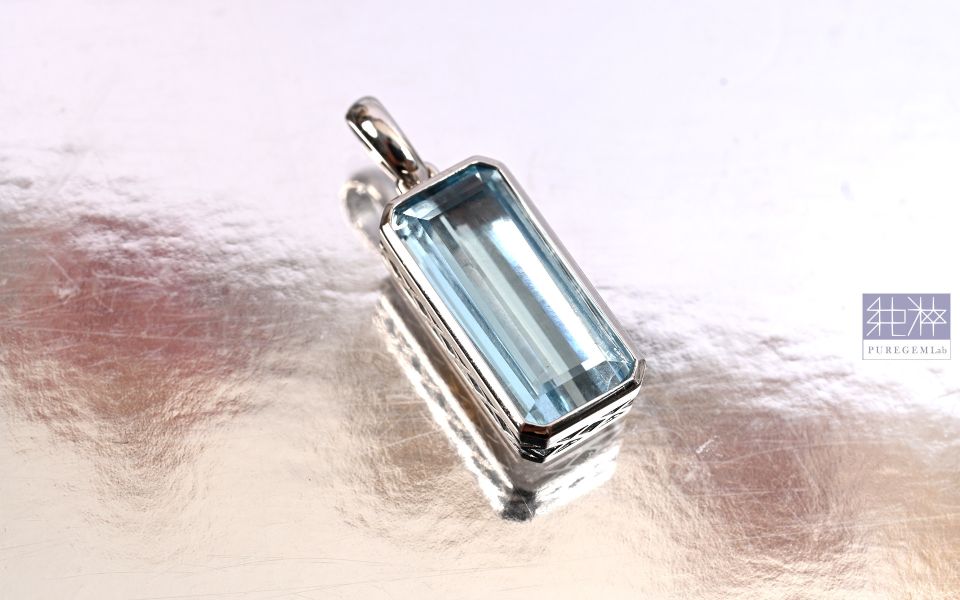 CGRL 證 / 頂級天然聖瑪莉亞海藍寶石18K金墜 綠柱石,海藍寶石,Aquamarine