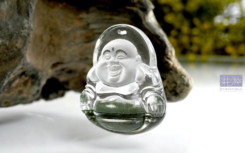 頂端天然綠幽靈千層聚寶盆福氣彌勒墜 幽靈水晶,幻影水晶,異象水晶,綠幽靈,紅幽靈,白幽靈,金字塔 Phantom Crystal、Ghost Crystal