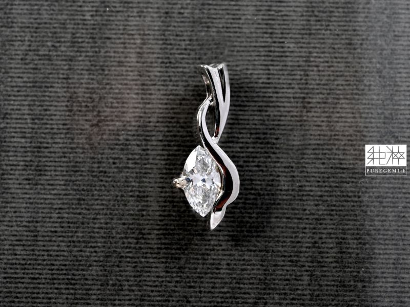 直播場 - GIA證 / 頂級天然 0.37ct 白鑽 D-VVS1 馬眼琢型14K金鑽石墜 GIA證、白鑽、馬眼琢型、14K金、鑽石墜