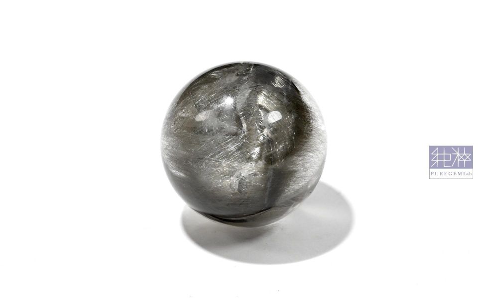 最高級數 / 頂級天然淨體滿絲黑銀鈦晶球 黑銀鈦水晶,Quartz with Inclusions