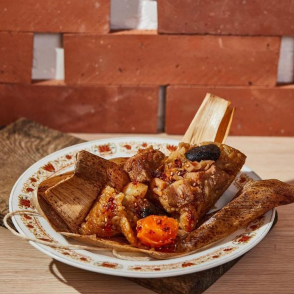 C.麻辣干貝肉粽(5入)  5/5開始出貨 手縛粽,粽子宅配,北部粽,林柏好食