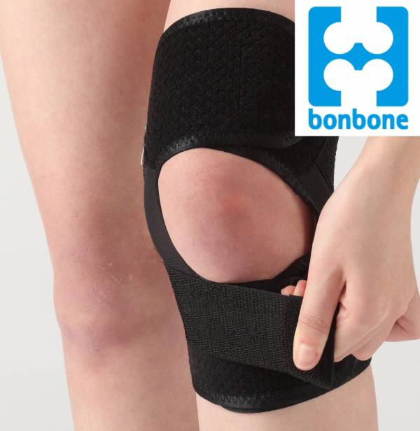 日本bonbone 8字型固定護膝 金勉護具,bonbone透氣,日本製,固定,護膝,止滑,透氣,輕薄,保護,O型腿,X型腿,8字固定,服貼,調整,屈膝,疼痛,下樓梯,膝蓋痛