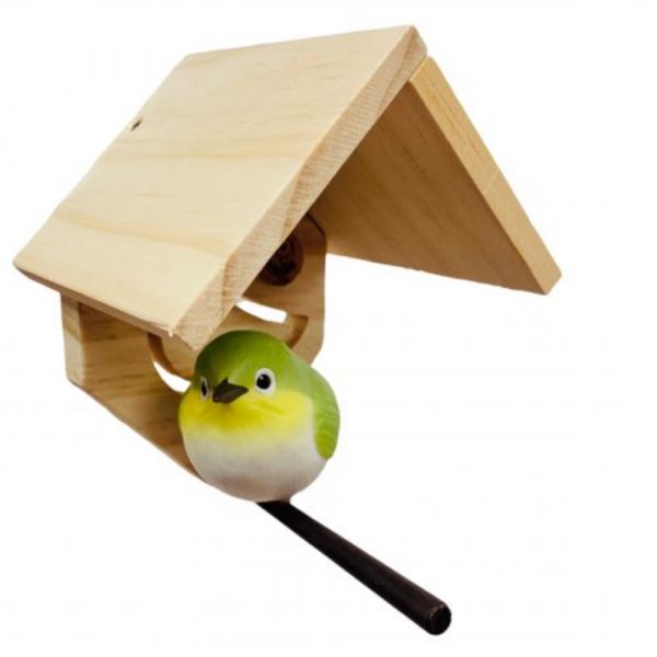 MY PET BIRD 涼亭小木屋｜綠繡眼　文鳥 綠繡眼、小木屋、紫光檀、時尚簡約、設計、站棍、清潔、舒適、棲息環境
