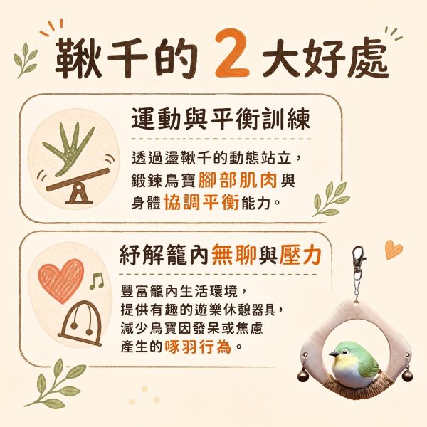 W524 特製綠繡眼遊戲鞦韆｜六角荷木圓環擺盪玩具 綠繡眼鞦韆, 荷木圓環鞦韆, 小型鳥類鞦韆, 天然木材鞦韆, 文鳥玩具, 珍珠雀鞦韆, 鳥用擺盪玩具, MY PET BIRD