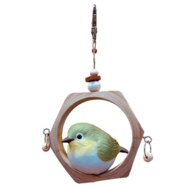 MY PET BIRD  特製綠繡眼遊戲鞦韆 綠繡眼鞦韆、荷木圓環鞦韆、小型鳥類鞦韆、天然木材鞦韆、簡約設計鞦韆、自然美感鞦韆、安全穩定鞦韆、文鳥玩具、小鸚鵡遊樂器具