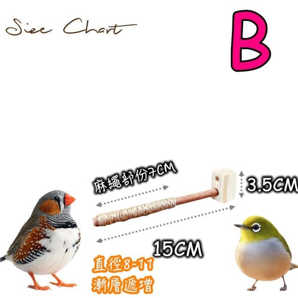 W816E  綠繡眼站棍/麻繩包覆 防滑 好抓握 適合抓握力不足 麻繩站棍

鳥站棍
鸚鵡站棍
磨爪站棍
鳥棲木站不穩

鳥抓握力不足

鸚鵡腳滑

玄鳳站棍 (針對特定鳥種)

文鳥站棍 (針對特定鳥種)

防滑站棍

適合老鳥的站棍

鳥站棍推薦

鳥抓不住站棍