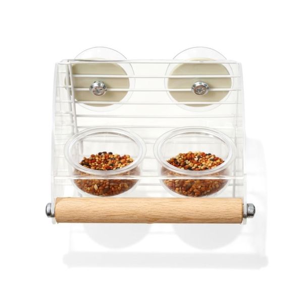 Z028鸚鵡防噴濺食盒｜防撒餵食器 透明鳥餵食器

不佔空間鳥籠飲水器

可拆卸鳥食盒

直籠橫籠通用餵食器

防灑鳥飼料容器