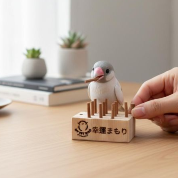 w030 鳥寶幸運籤筒｜天然木製小型鳥互動玩具 綠繡眼玩具、迷你插拔玩具、天然木材玩具、智力啟發玩具、小型鳥類玩具、松木玩具、櫸木玩具、紅花梨木玩具、鳥類益智玩具、寵物鳥娛樂