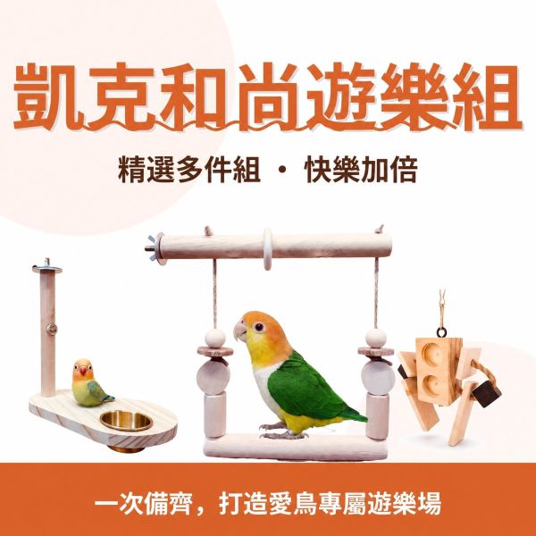 Z106 凱克和尚遊樂組 鸚鵡用品,玄鳳站台,鳥寶玩具,鸚鵡餐台,胡桃木站棍,鸚鵡盪鞦韆,MY PET BIRD