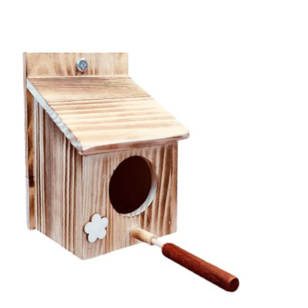 W427A  綠繡眼復古小木屋 綠繡眼 鳥窩鳥籠 鳥窩 鳥巢 寵物用品 寵物鳥鸚鵡玩具 寵物文創 鳥玩具