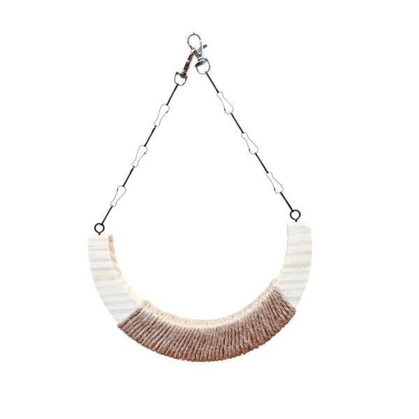 W533 月亮麻繩鞦韆 中型鸚鵡（標記適用對象）

天然麻繩（強調安全、無毒）

原木鳥玩具（強調自然系、環保）

月亮鞦韆（產品獨特形狀）

鸚鵡吊床（功能性描述）