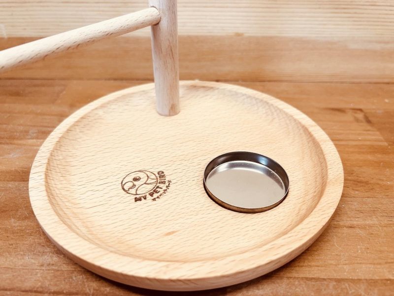W328XY 綠繡眼專屬站架 綠繡眼站架, 綠繡眼專屬用品, 細站棍, 小型鳥站架, 鳥用原木站台, 鳥用食碟槽, 綠繡眼跳台, 寵物鳥站架