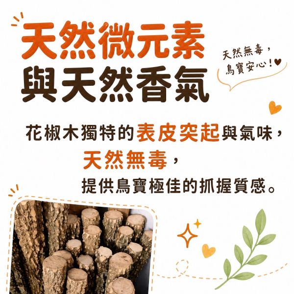 W808 小鸚鵡花椒木站棍 棲木 花椒木站棍, 鸚鵡棲木, 小型鳥站架, 鸚鵡磨爪棒, 文鳥站棍, 虎皮鸚鵡棲木, 鸚鵡用品推薦, 鳥籠配件, MY PET BIRD