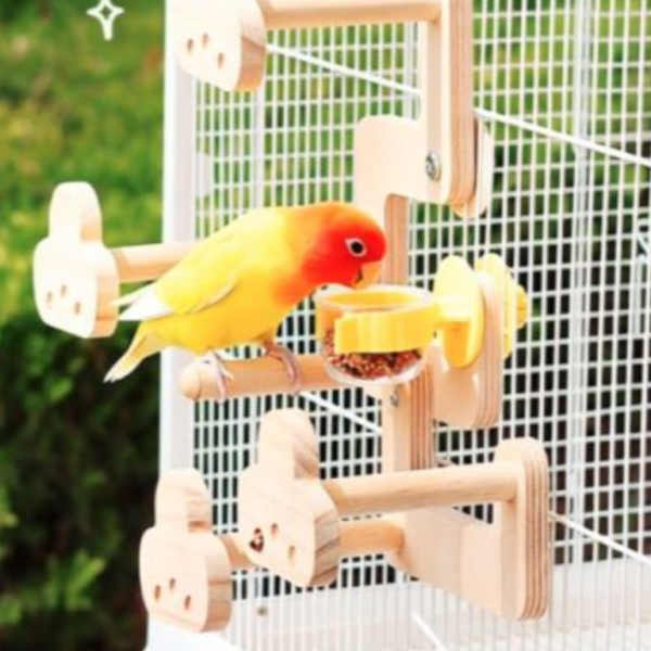 W9A1鸚鵡解悶玩具 多功能雲朵攀爬遊樂場 鸚鵡玩具、鳥玩具、小鸚鵡玩具、攀爬架、遊樂場、站台雲朵造型、實木、籠內外、多功能、玩耍、解悶