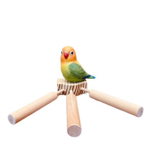 MY PET BIRD 小鸚鵡/文鳥三叉站棍 寵物文創,鳥玩具,鸚鵡玩具,文鳥,玄鳳,和尚,虎皮,綠繡眼,凱克,寵物用品,寵物玩具,咬物
